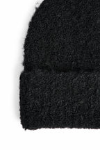 Bonnet Knitted Bouclé Look - Noir