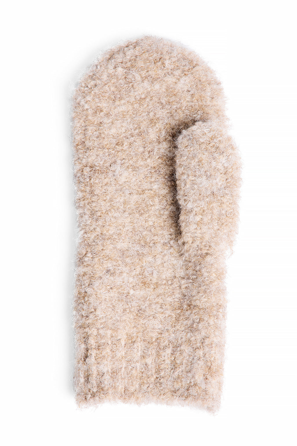 Gants Knitted Bouclé Look - Beige
