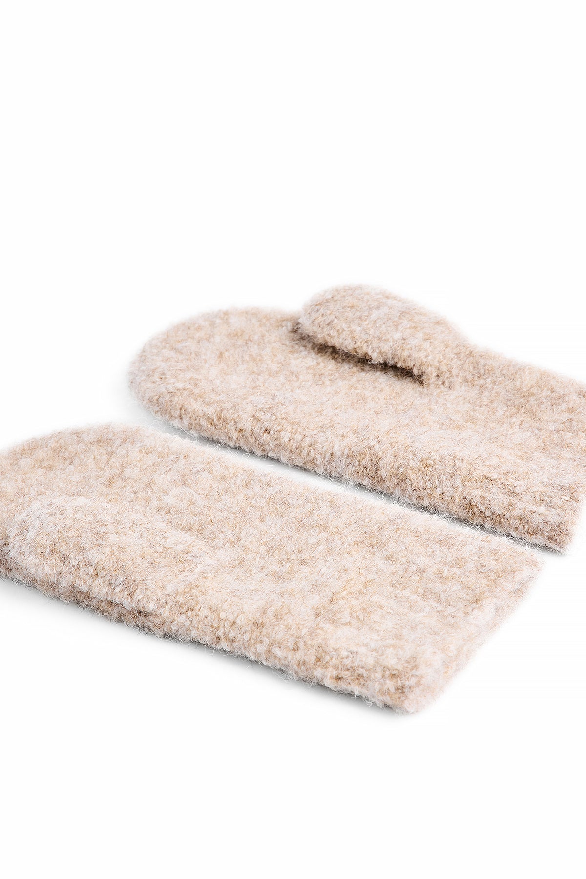 Gants Knitted Bouclé Look - Beige