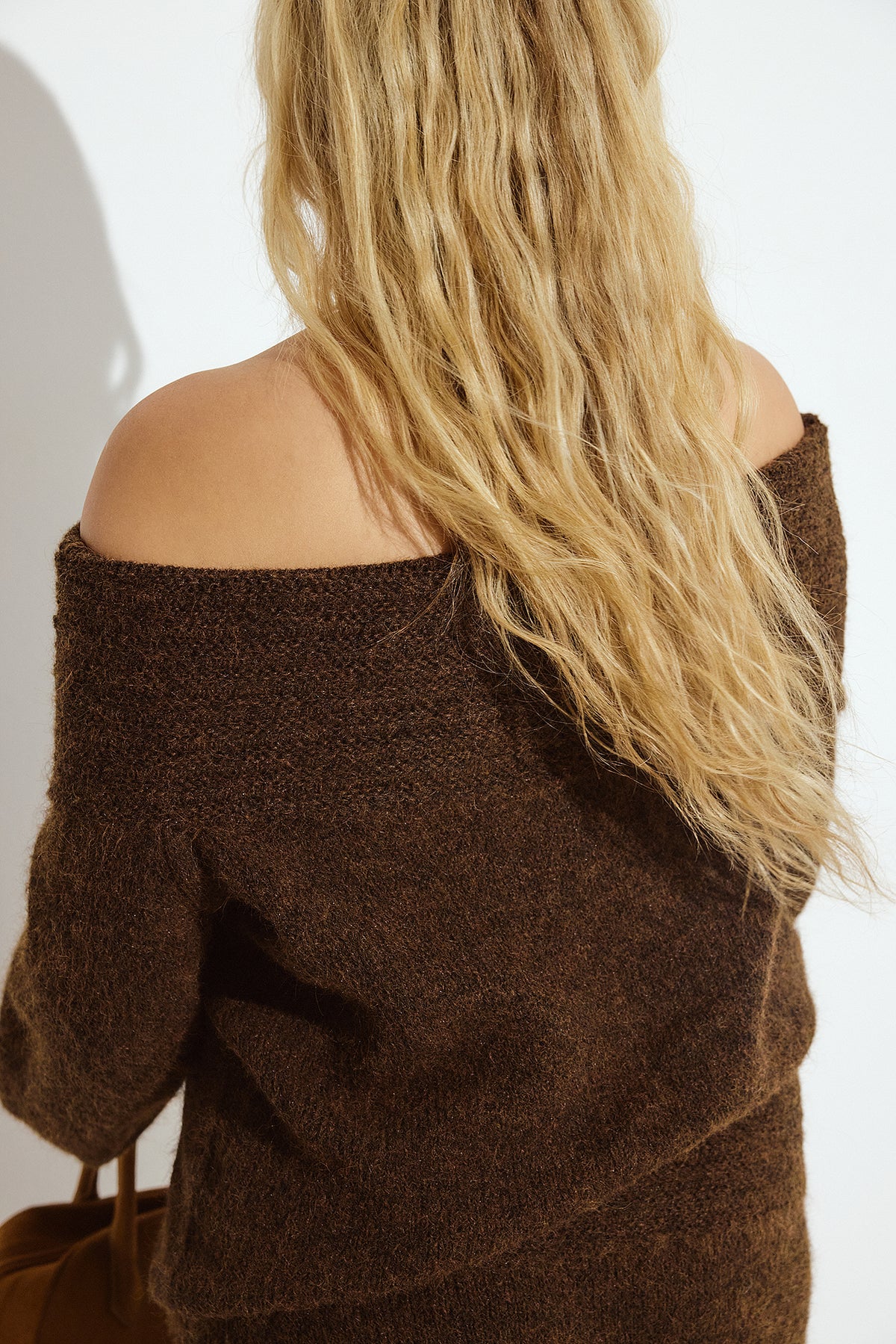 Pull Knitted Off Shoulder - Marron