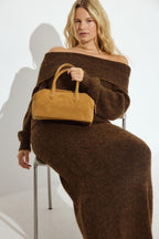 Pull Knitted Off Shoulder - Marron