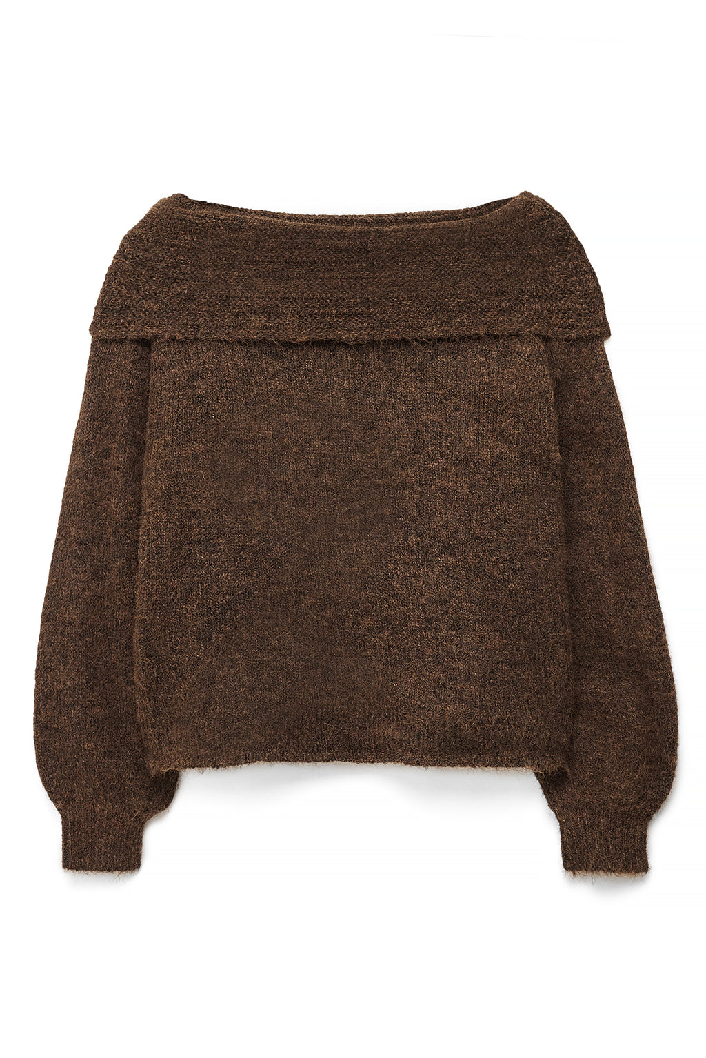Pull Knitted Off Shoulder - Marron