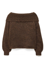 Pull Knitted Off Shoulder - Marron