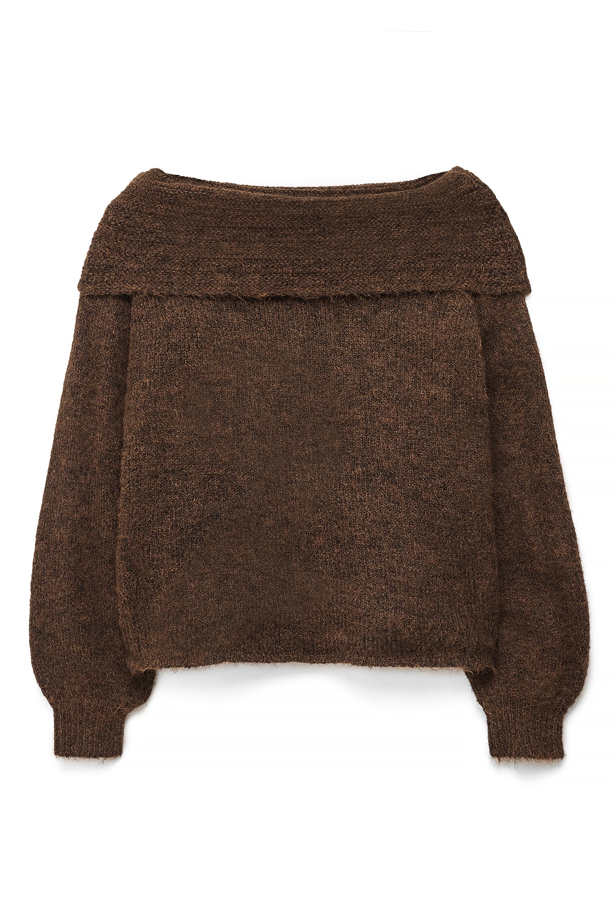 Pull Knitted Off Shoulder - Marron