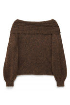 Pull Knitted Off Shoulder - Marron