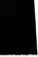 Robe Longue En Maille Côtelée Noir