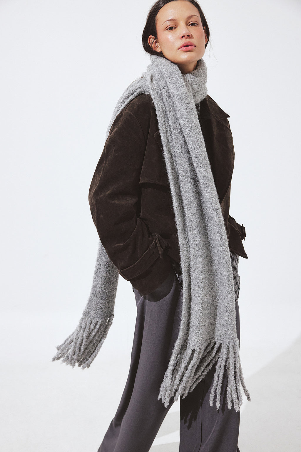 Écharpe Knitted - Gris