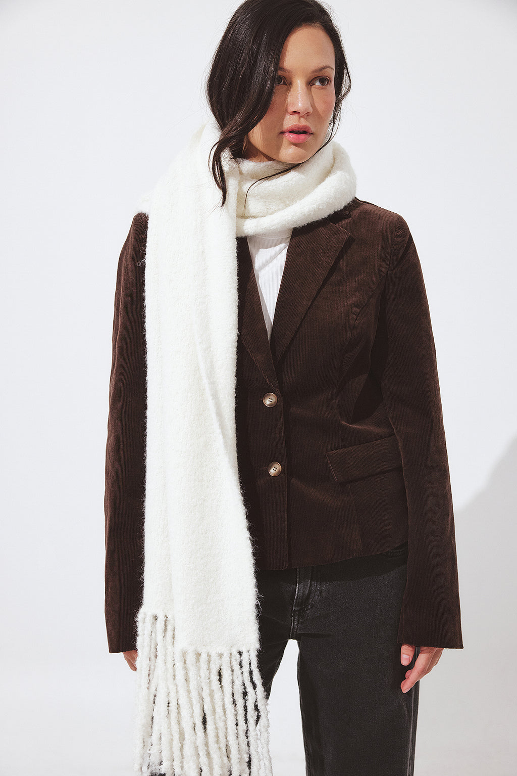 Écharpe Knitted - Blanc Cassé