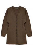 Robe Courte En Maille À Coupe Structurée Marron