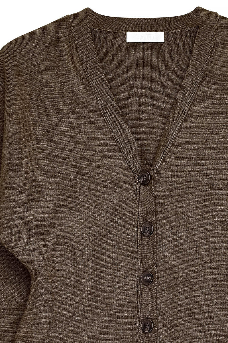 Robe Courte En Maille À Coupe Structurée Marron