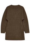 Robe Courte En Maille À Coupe Structurée Marron