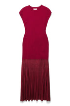 Vestido Largo De Punto Rojo