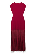 Vestido Largo De Punto Rojo