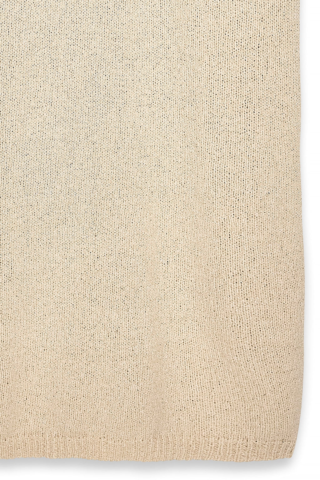 Vestido Largo de Punto con Escote en Cascada Beige
