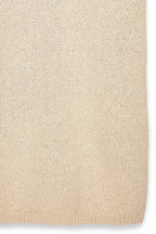 Vestido Largo de Punto con Escote en Cascada Beige