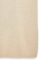 Robe Longue En Maille À Décolleté En Cascade Beige