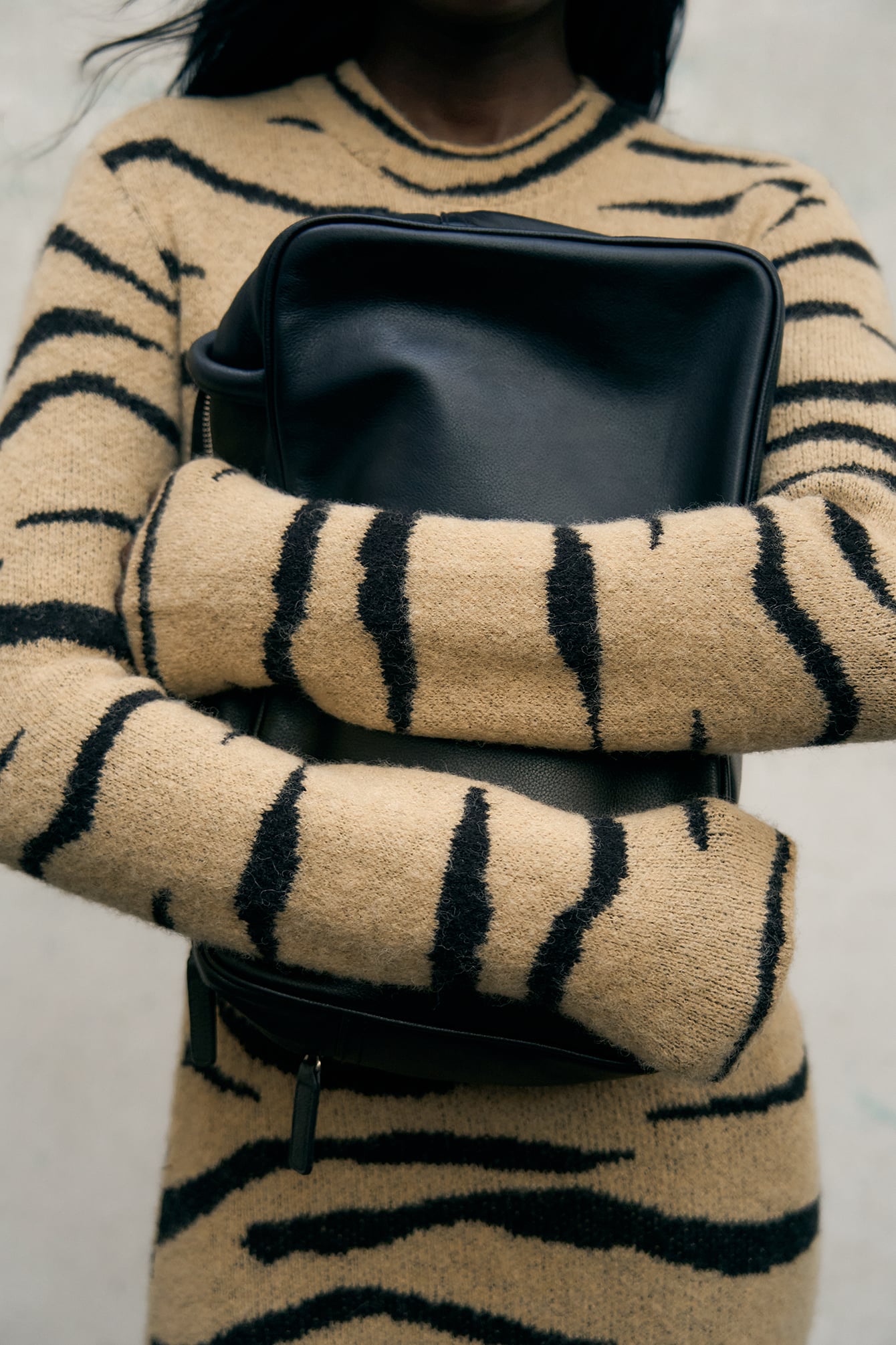 Robe Longue En Maille De Laine Mélangée Multicolore