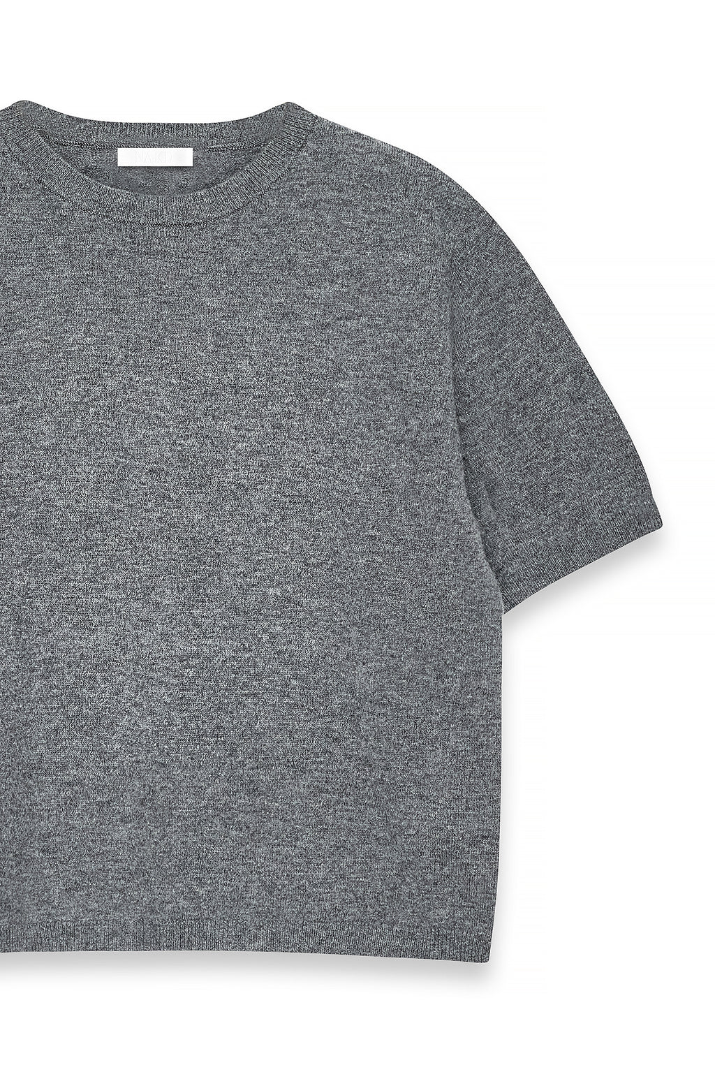 Top Knitted Wool Short Sleeve - Gris