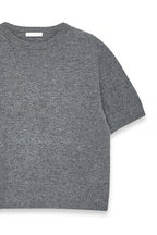 Top Knitted Wool Short Sleeve - Gris