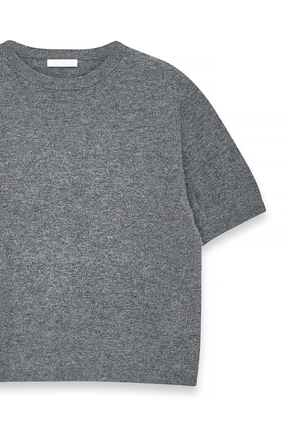 Top Knitted Wool Short Sleeve - Gris
