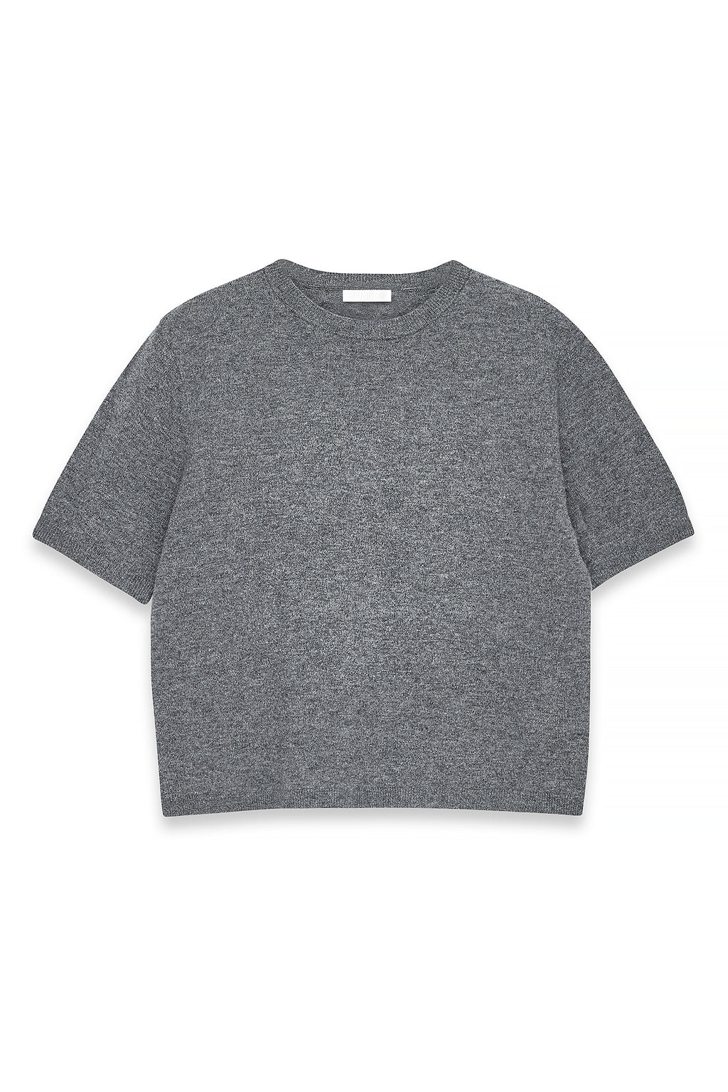Top Knitted Wool Short Sleeve - Gris