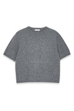 Top Knitted Wool Short Sleeve - Gris