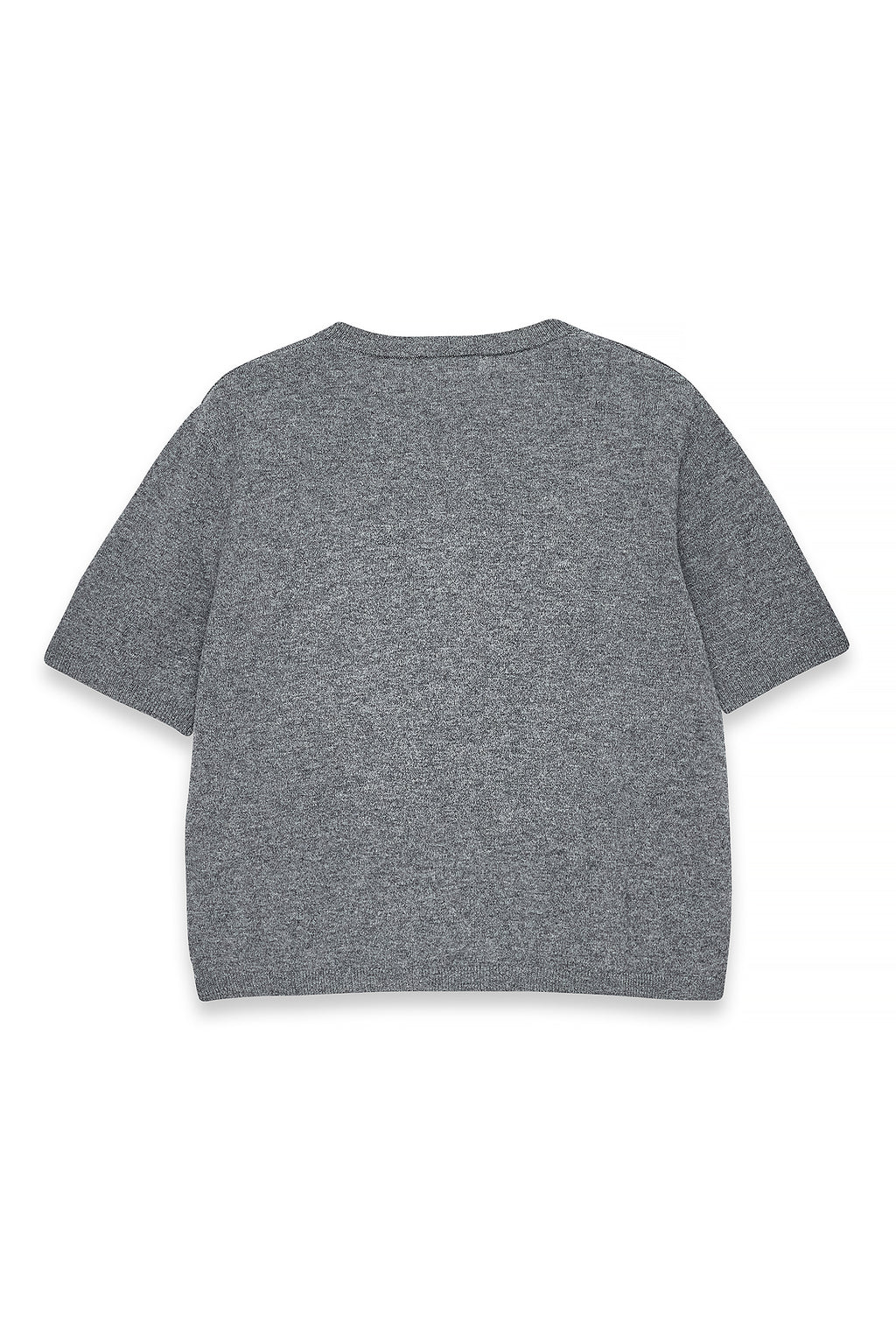 Top Knitted Wool Short Sleeve - Gris