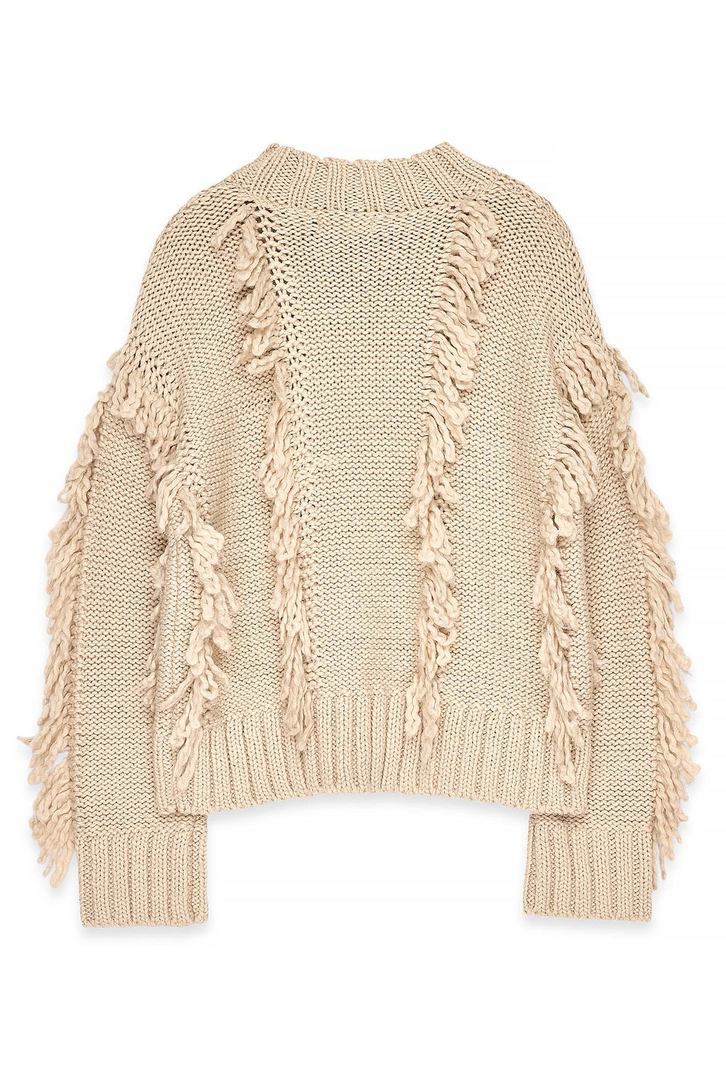 Pull Knitted Wool Blend Loop - Beige