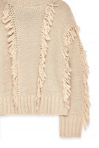 Pull Knitted Wool Blend Loop - Beige