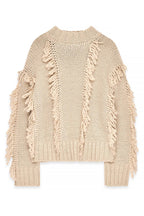 Pull Knitted Wool Blend Loop - Beige