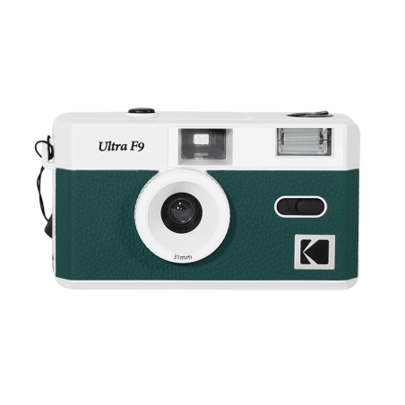 Cámara de película - ULTRA F9 - Verde y blanco - 1 película en color gratis - Kodak