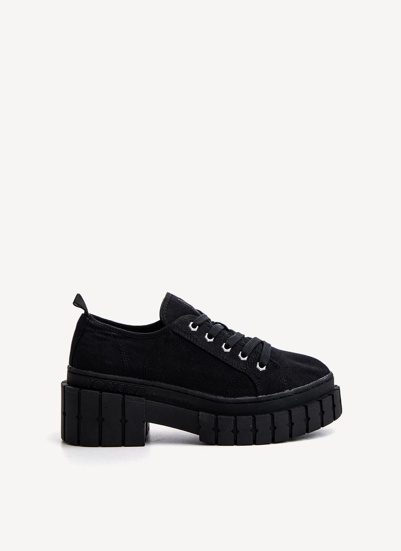 No Name - Baskets Kross Chester - Black Sole Black - Femme