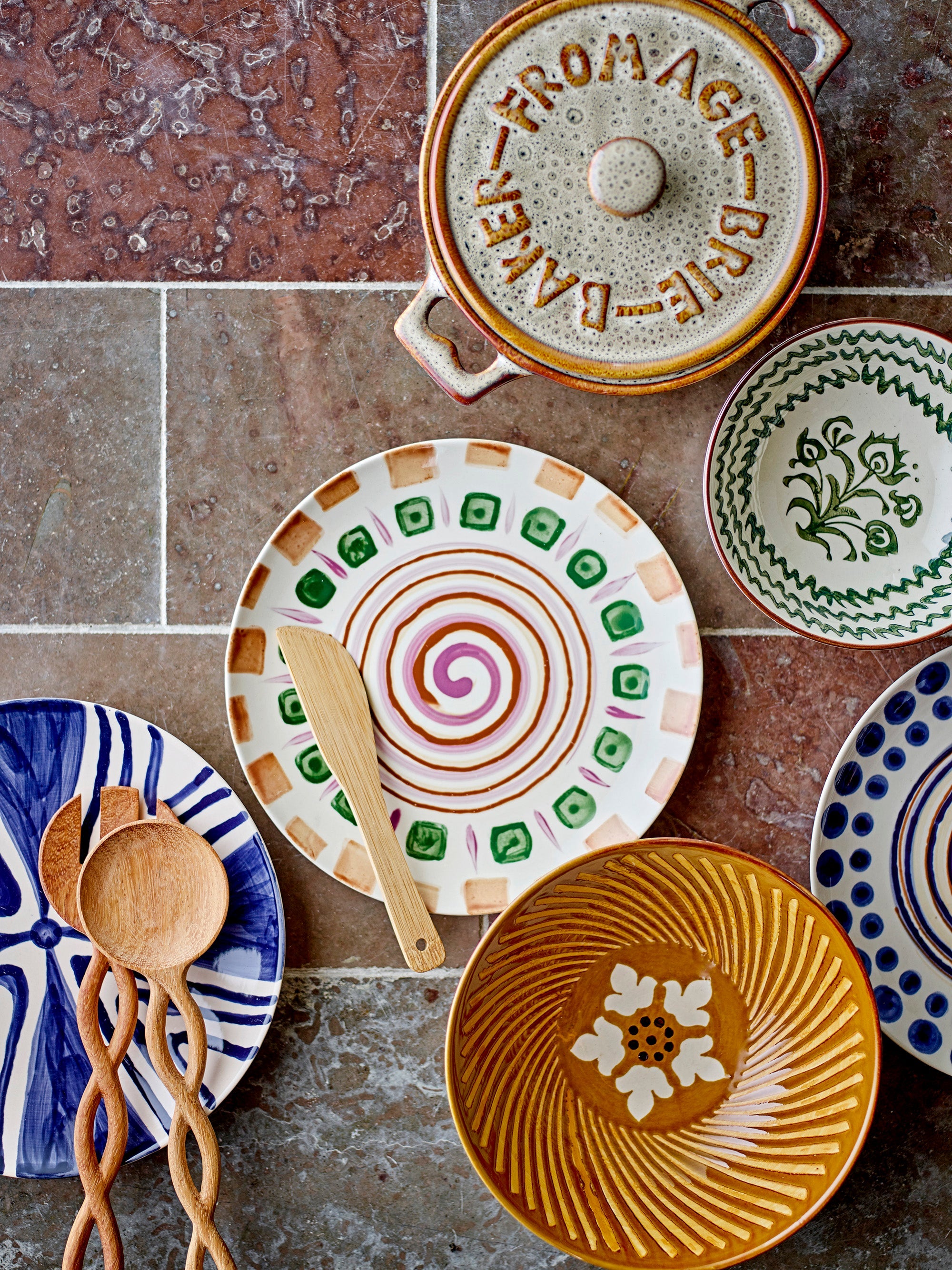 Heikki - Set of 6 Bowls - Multicolour - Stoneware