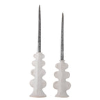 Cason - Candle Holder - White - Stoneware
