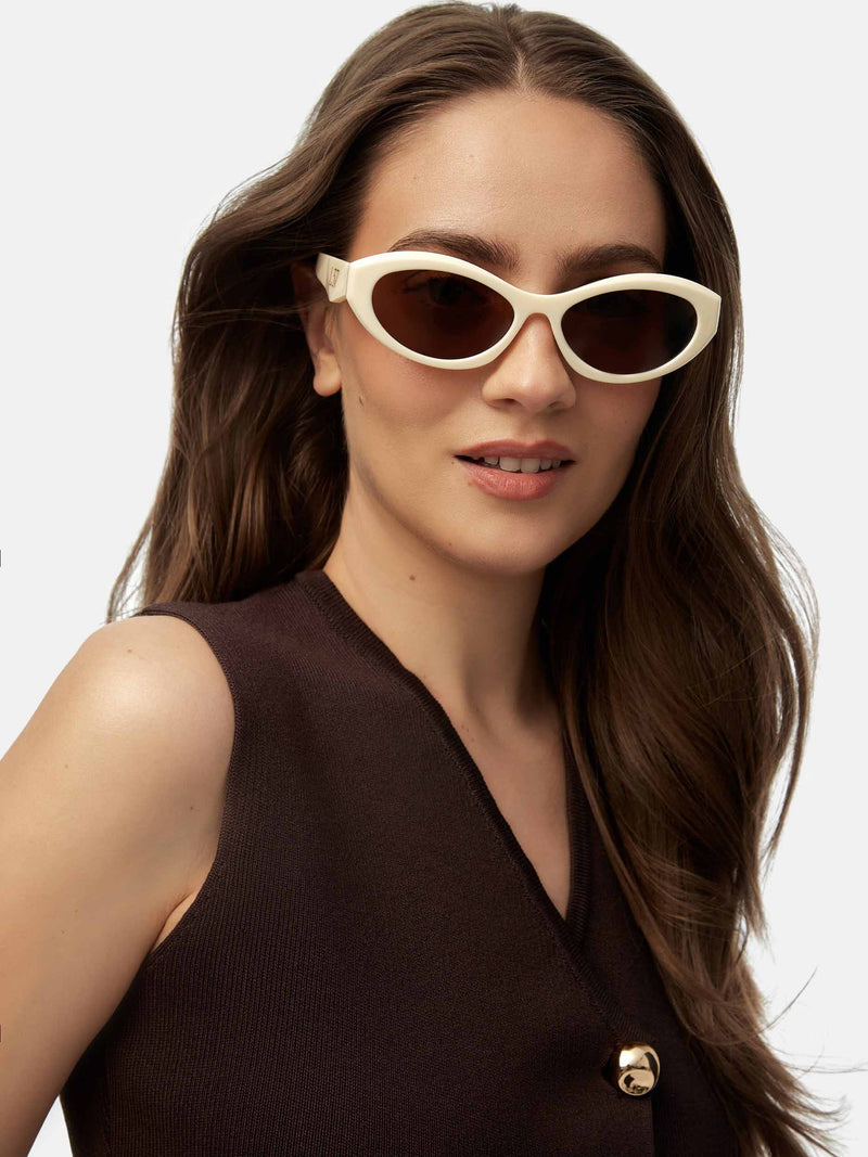 Lunettes Alfa - Blanc Cassé