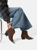 Manhattan Skyline Ankle Boots - Brown