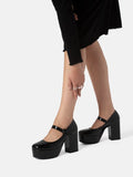 Stay With Me Tonight Heeled Derbies - Black
