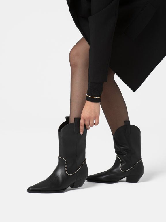 Let It Rain Ankle Boots - Black