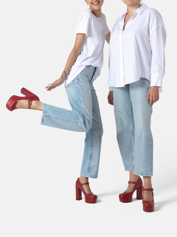Derby con tacco Sweet Sensation - Rosso