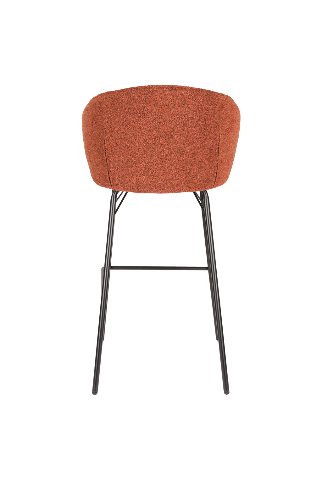 Joa - Bar & Counter Stool - Polyester - Terracotta/Brown