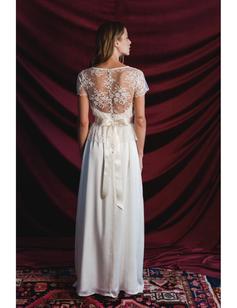 Robe Longue Kate - Blanc Soie