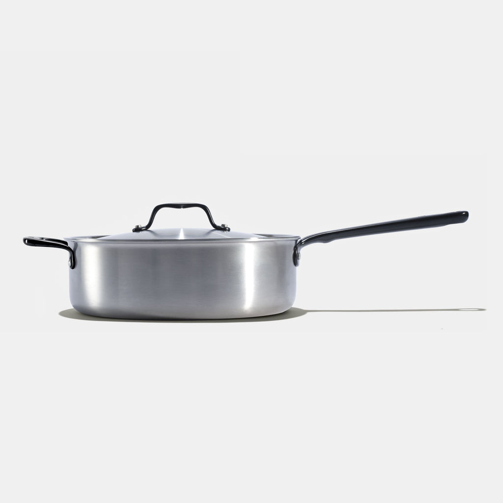 La Sauteuse Idéale En Inox, Manche Noir - 26 Cm