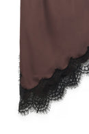 Robe Dos Nu En Dentelle Marron
