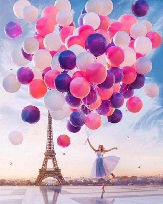 Peinture Par Numéros - Lâcher De Ballons À Paris