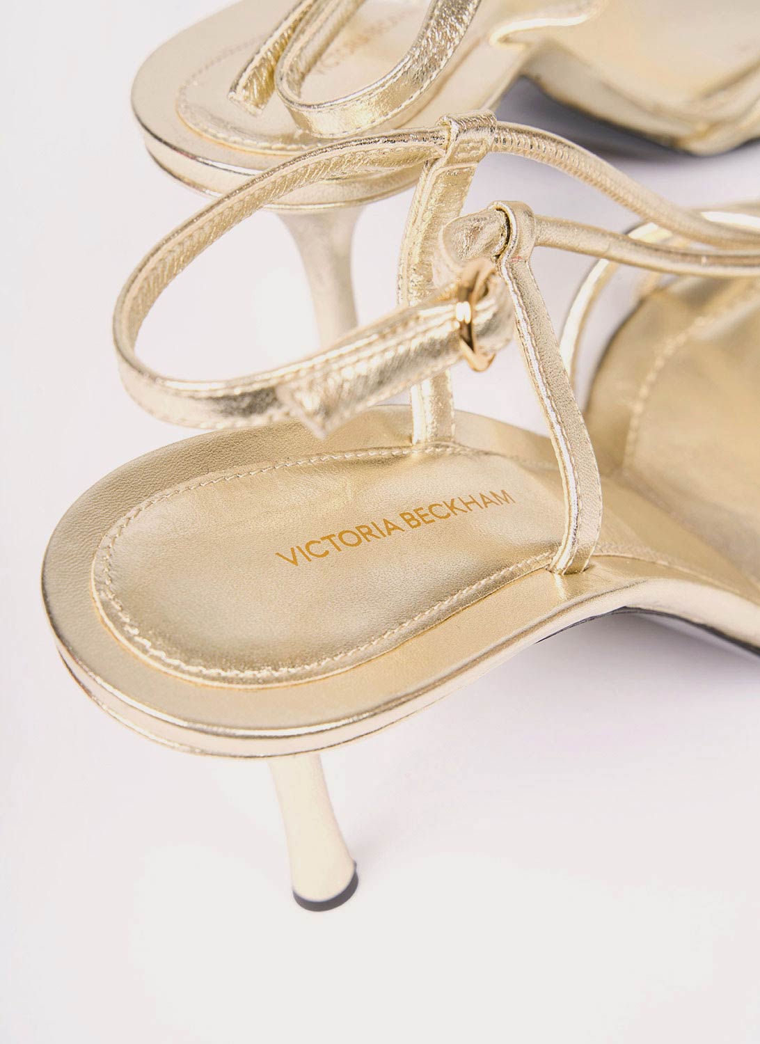 Victoria Beckham - Cross-Strap Court Shoes - Gold - Women