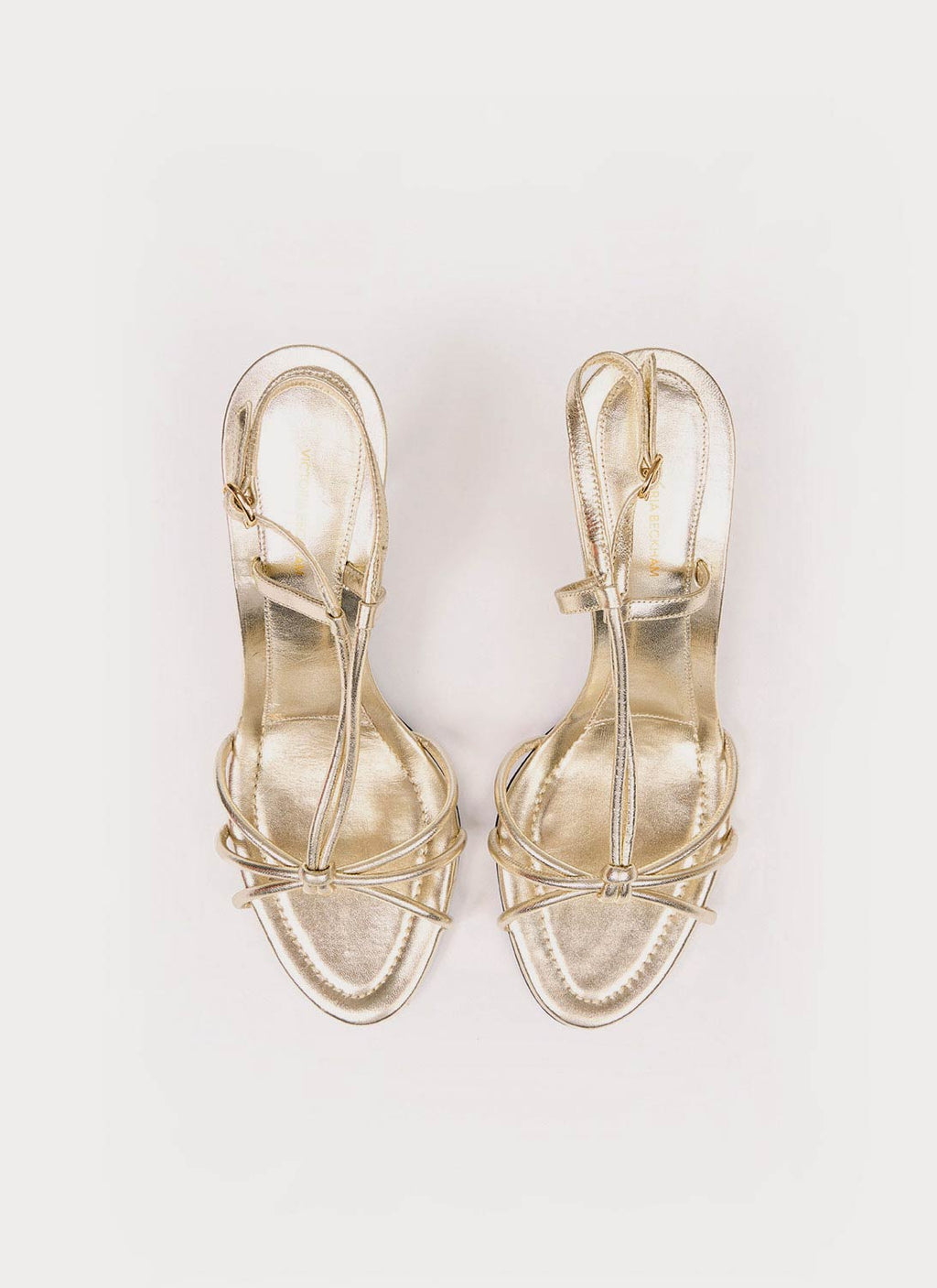 Victoria Beckham - Cross-Strap Court Shoes - Gold - Women