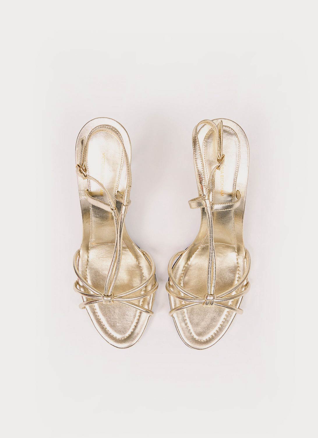 Victoria Beckham - Cross-Strap Court Shoes - Gold - Women