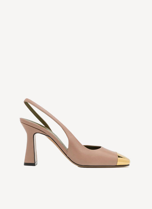 Maria Luca - Slingbacks À Bout Doré - Light Beige - Femme