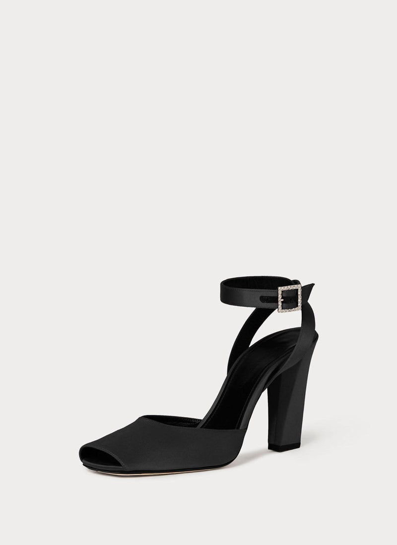 Victoria Beckham - Sandales En Satin - Black - Femme