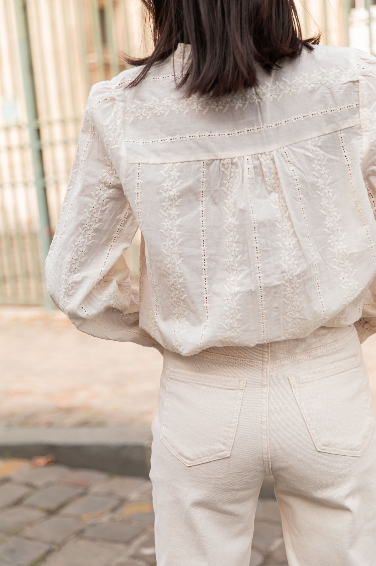 LAÉTITIA Écrue - Chemise Brodée